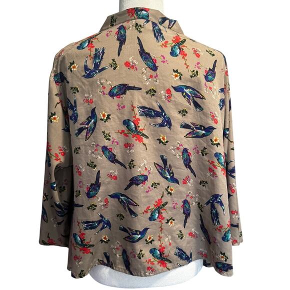 World Market Bird Print Lightweight Kimono Jacket – S/M - Picture 3 of 6